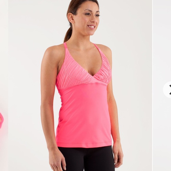 Lululemon Pure Balance Tank, Heathered Flash, Sz 6 - Picture 1 of 7